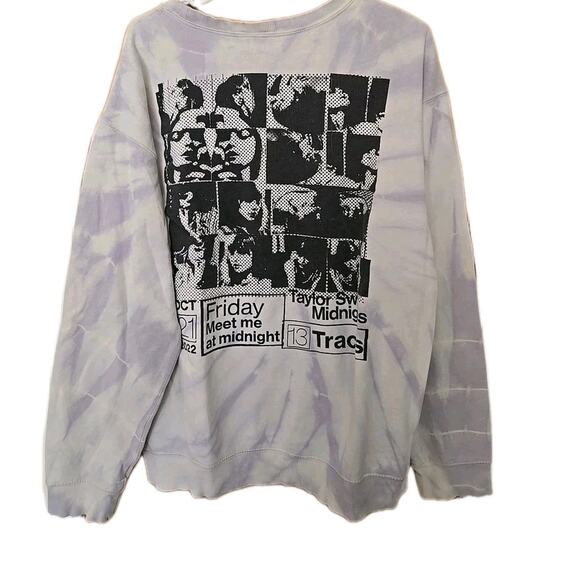 Taylor Swift Midnights Lavender Haze Swirl Tie Dye Crewneck Sweatshirt sz M - Picture 1 of 6